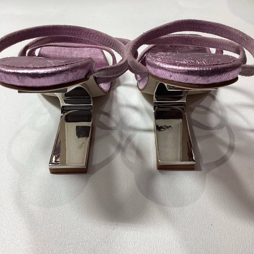 Jeffrey Campbell Geometric Sandal Pink  Suede Metallic - Picture 8 of 16